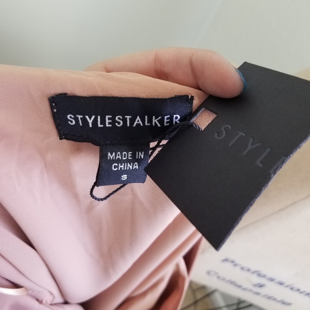 Stylestalker Peach Bell Sleeve Silky Blouse Small - Picture 8 of 8